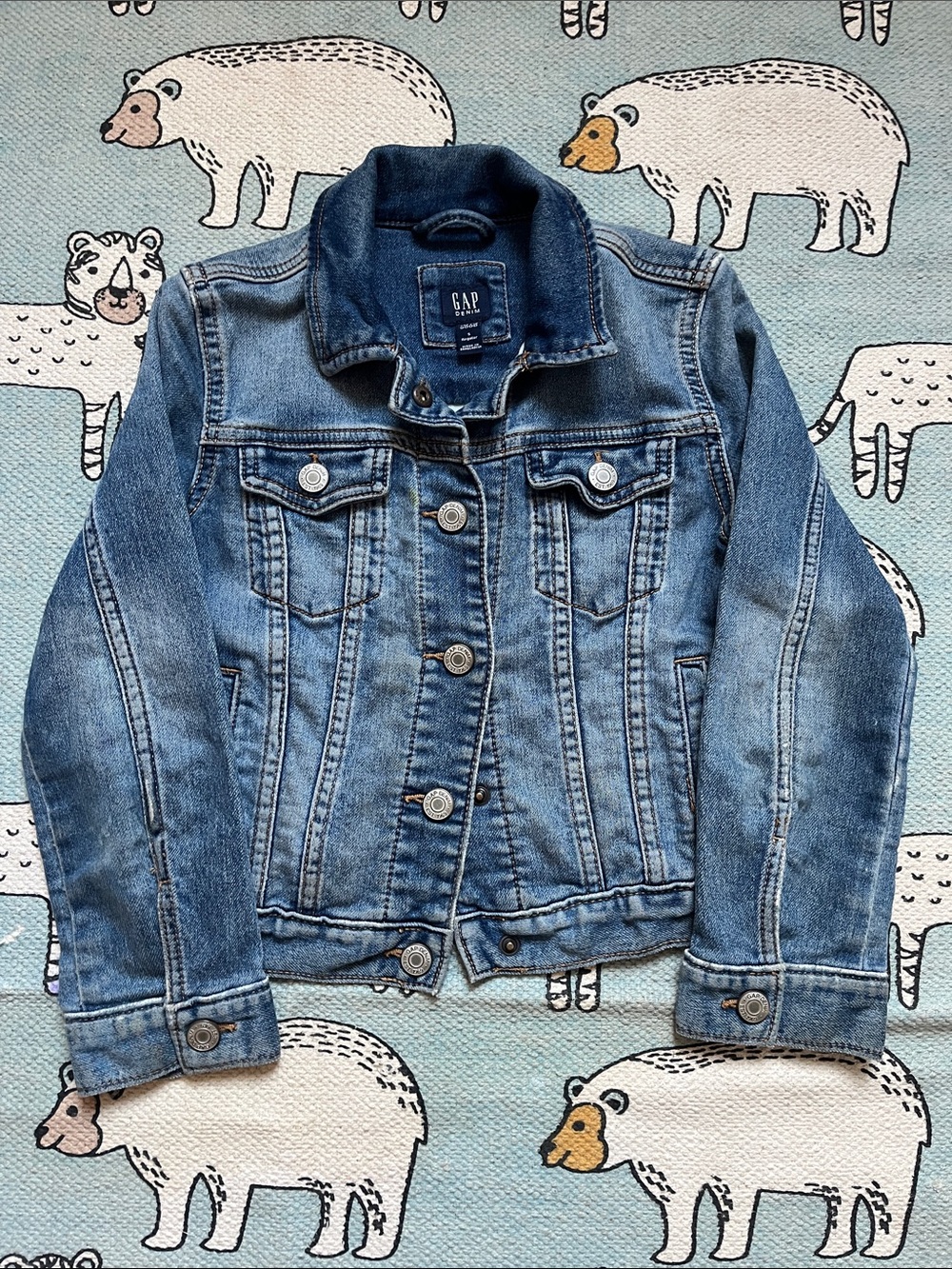 GAP Kids Medium Wash Blue Denim Jacket